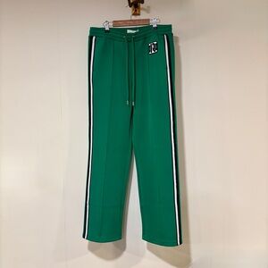 Rabanne x H&M Green Track Pants with Black & White Stripes